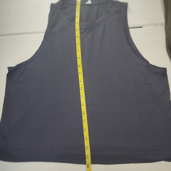 Avocado Gray Crop Muscle Tee Size M #366 - Picture 4 of 4